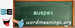 WordMeaning blackboard for auspex